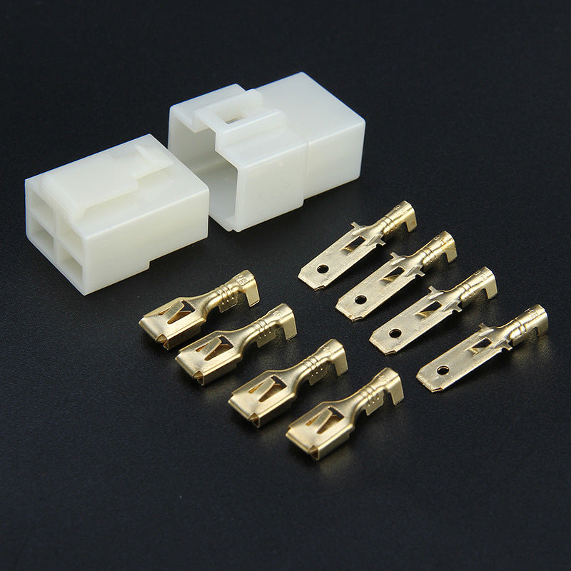 מחבר 4 פינים, סט מחברים כולל פינים | DJ7041-6.3-11/21 4 Pins Kit