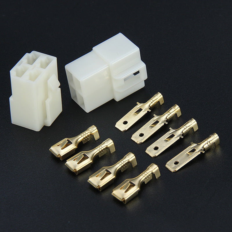 מחבר 4 פינים, סט מחברים כולל פינים | DJ7041-6.3-11/21 4 Pins Kit