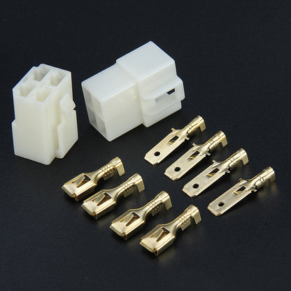 מחבר 4 פינים, סט מחברים כולל פינים | DJ7041-6.3-11/21 4 Pins Kit
