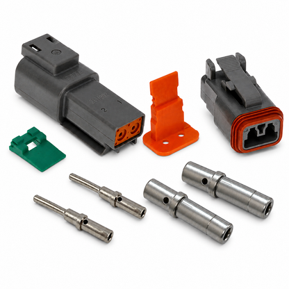 מחבר 2 פינים סט מלא | Deutsch DT 2 Pin Kit
