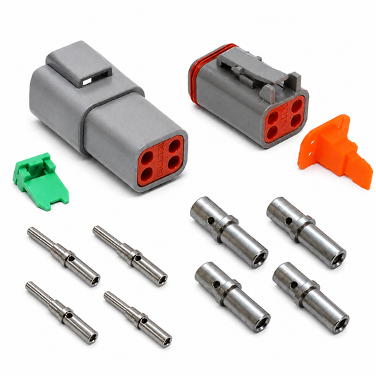 מחבר 4 פינים סט מלא | Deutsch DT 4 Pin Kit