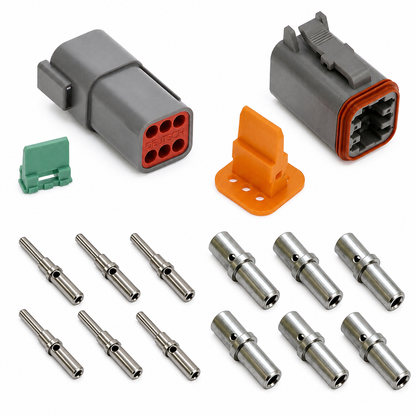 מחבר 6 פינים סט מלא | Deutsch DT 6 Pin Kit